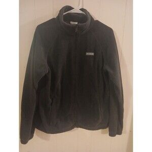 Columbia Jacket Womens XL Fleece Full Zip Long Sleeve Collared Drawstring Navy